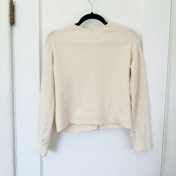 SAMSOE | Toria Scoop Knit Button-Up Sweater Cardigan Cotton in Whitecap Gray - Picture 6 of 9